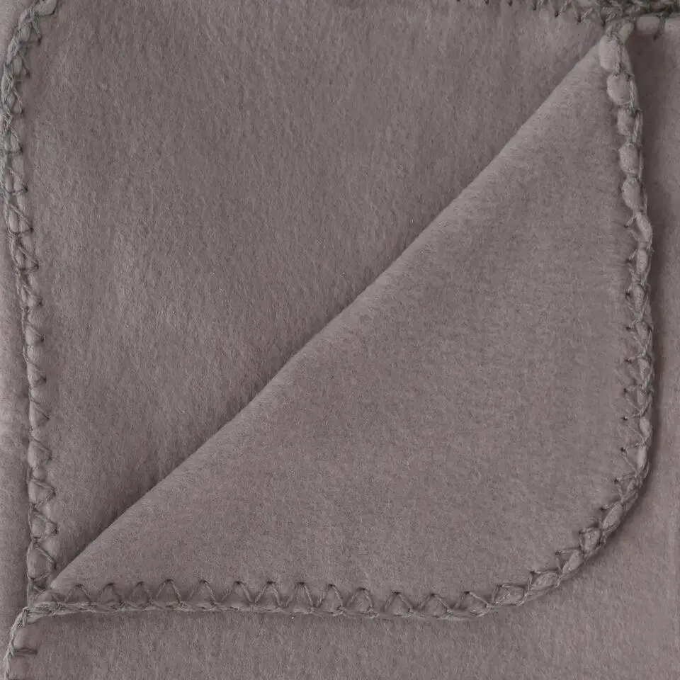 Atmosphera Plaid - grijs - polyester - 125 x 150 cm