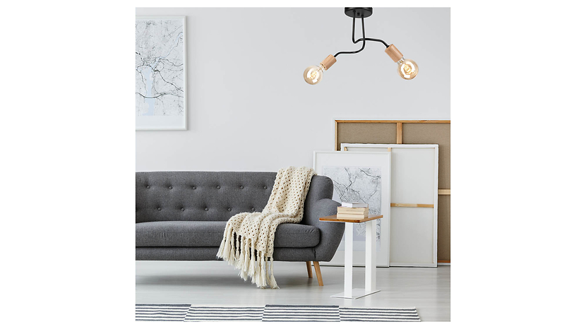 Lampa sufitowa Conor 2-punktowa metalowa czarna