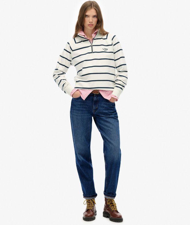 Athletic Essentials Stripe Half Zip Sweatshirt