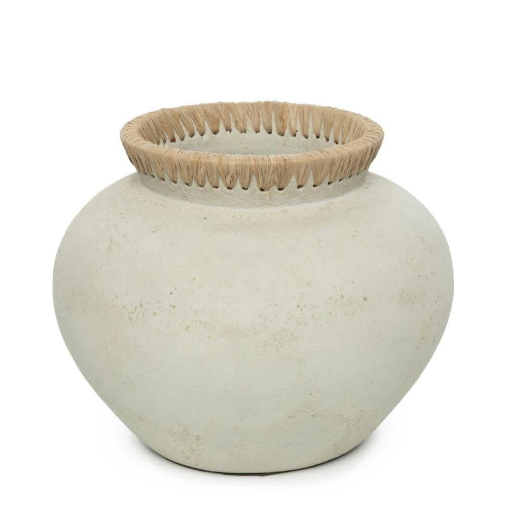 STYLY - Vase en terre cuite gris naturel H27