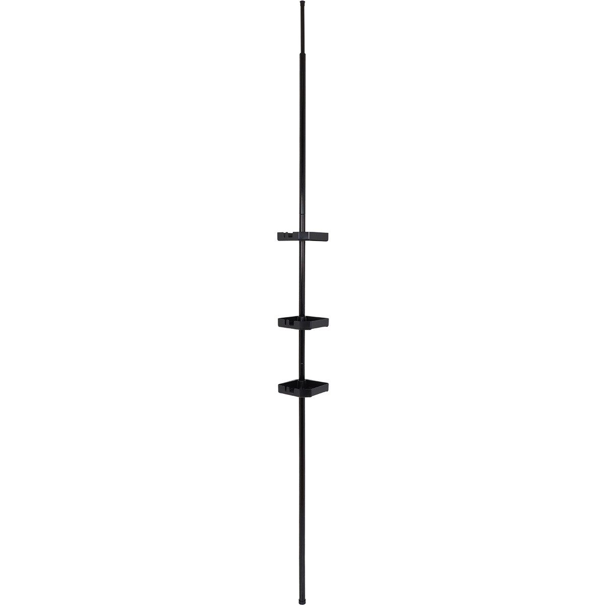 Półka pod prysznic Mono metalowa czarna 121-250 cm teleskopowa