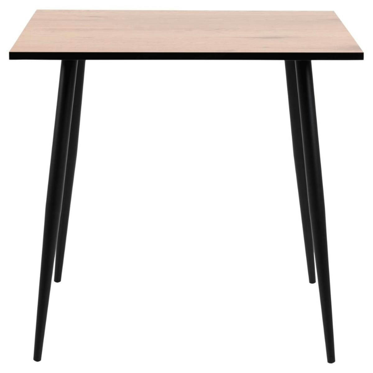 WILLA - Table à manger carrée 80cm en bois naturel