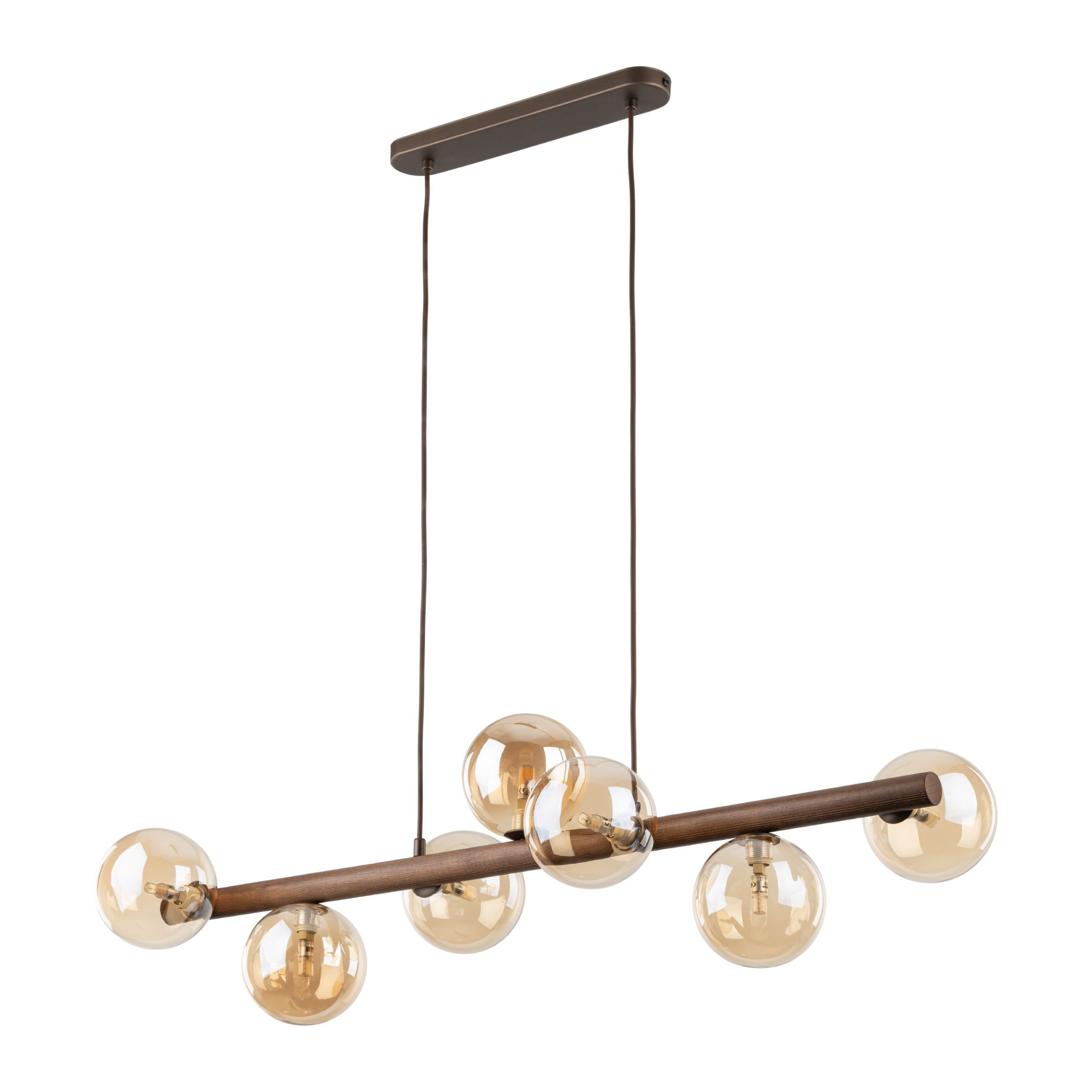 Estera Wood Orzech Bursztyn Lampa Wisząca 7Xg9 Tk Lighting