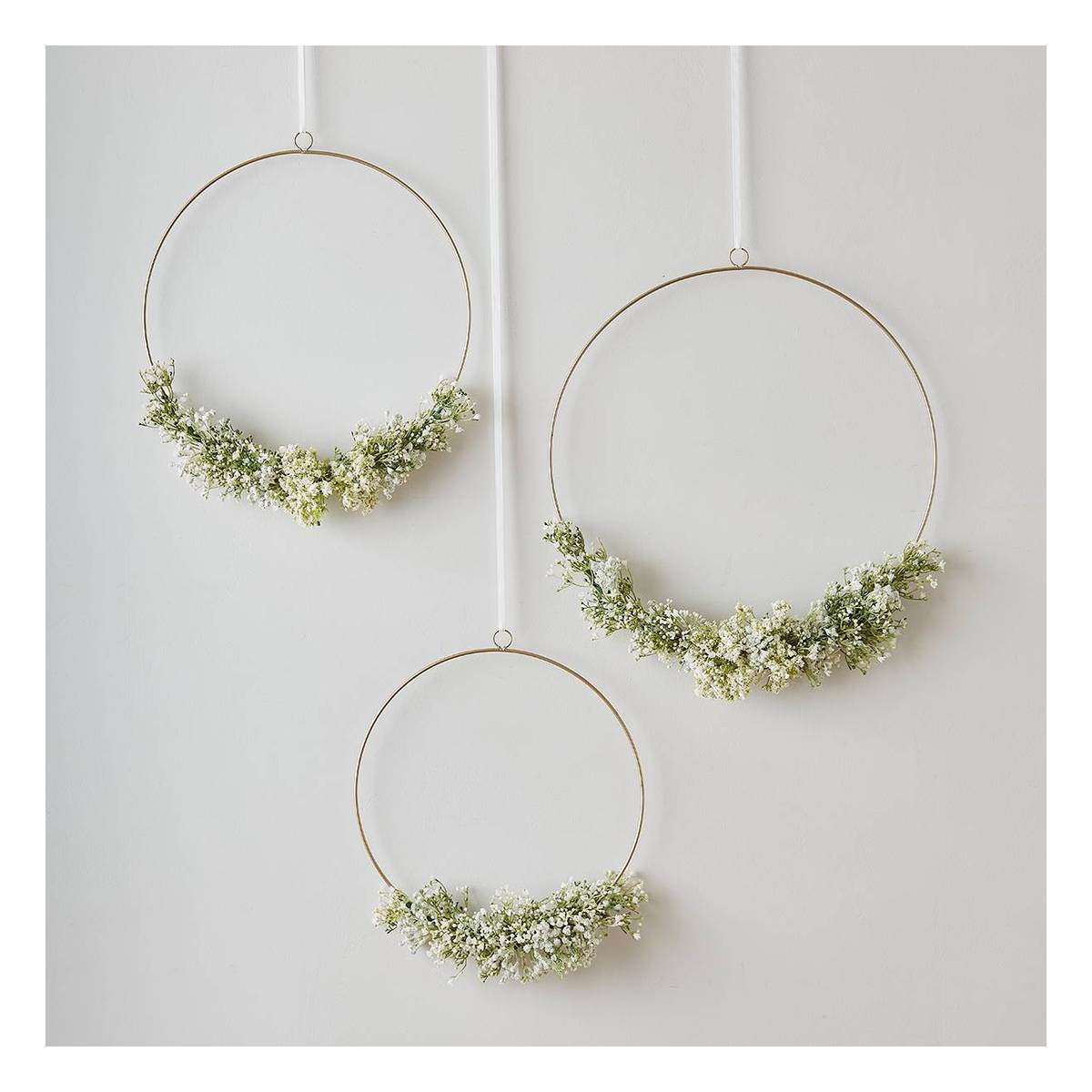 Gold Hanging Hoops 3 Pack