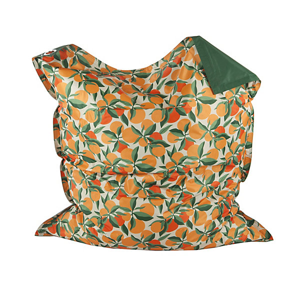 Maxi coussin déperlant intérieur / extérieur imprimé oranges 140 x 120 cm