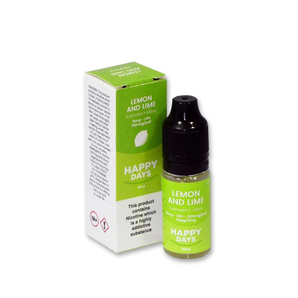 Happy Days Lemon & Lime E-Liquid 18mg