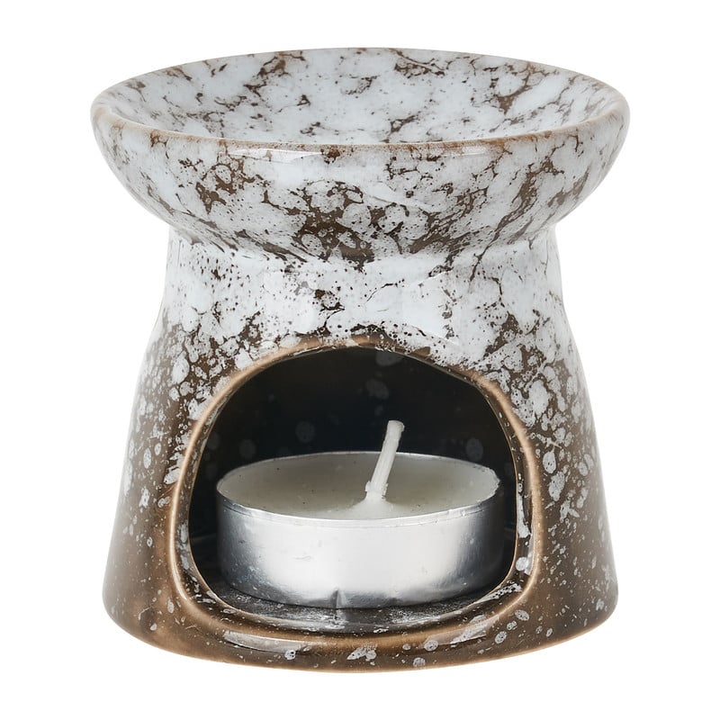 Oliebrander - zwart keramiek - 7x7x7 cm