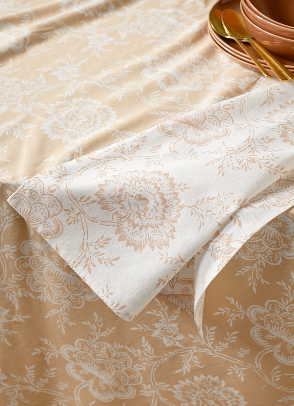 NAPPE FLEUR BICOLORE RALY BEIGE