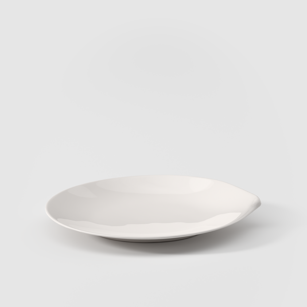 Flow Dinner plate - White, 10.7'', Premium Porcelain