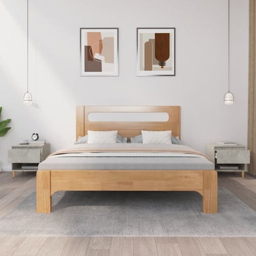 NNEVL Bedside Tables 2 pcs Concrete Grey 50x46x50 cm Engineered Wood