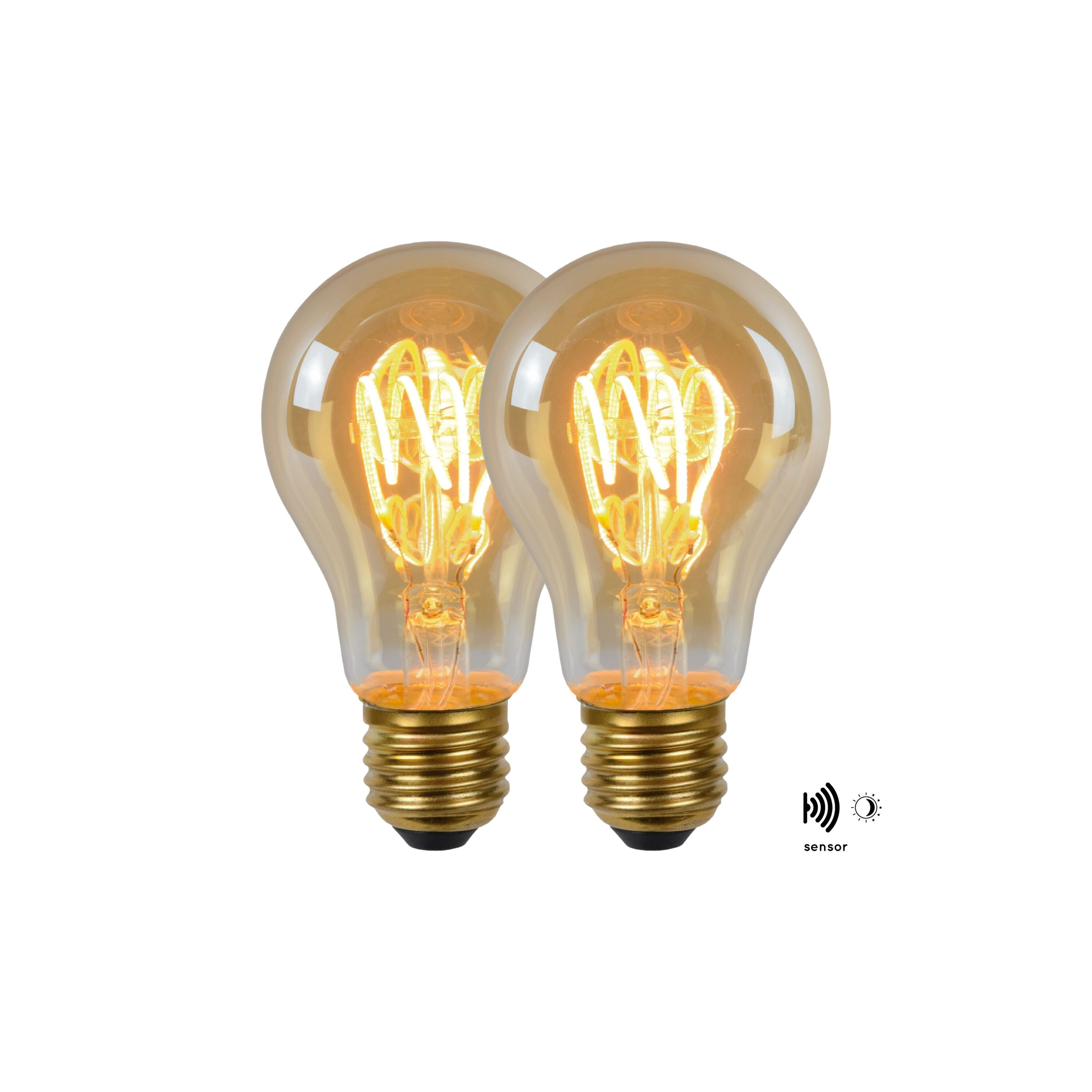 Lucide A60 TWILIGHT SENSOR Filament lamp - Amber (set van 2)