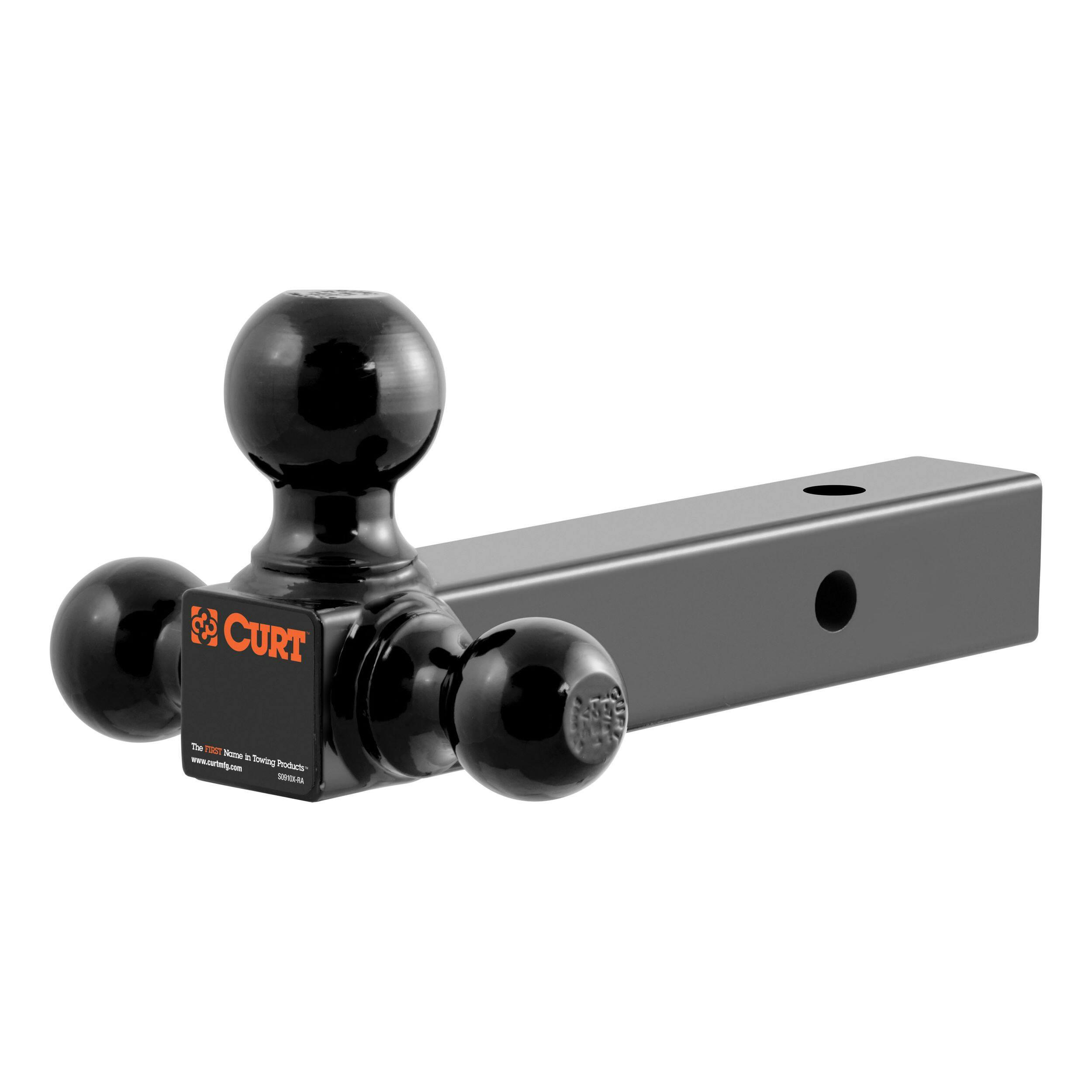 CURT 45650 Multi-Ball Mount 2-in Solid Shank, 1-7/8-in, 2-in & 2-5/16-in Black