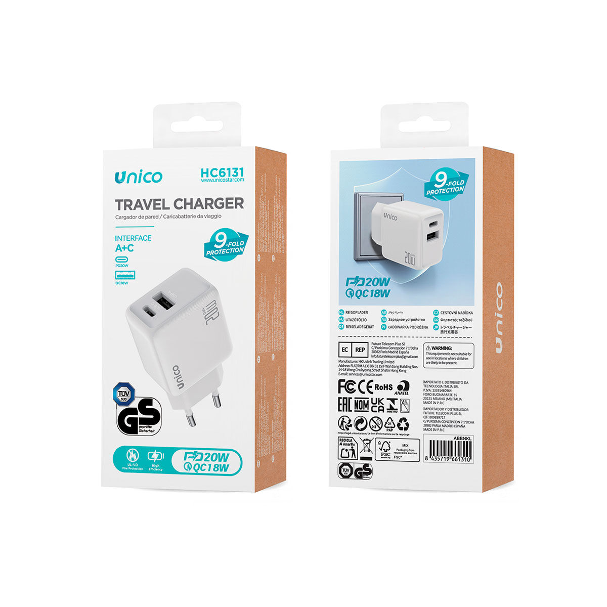 Carregador USB 18W Branco