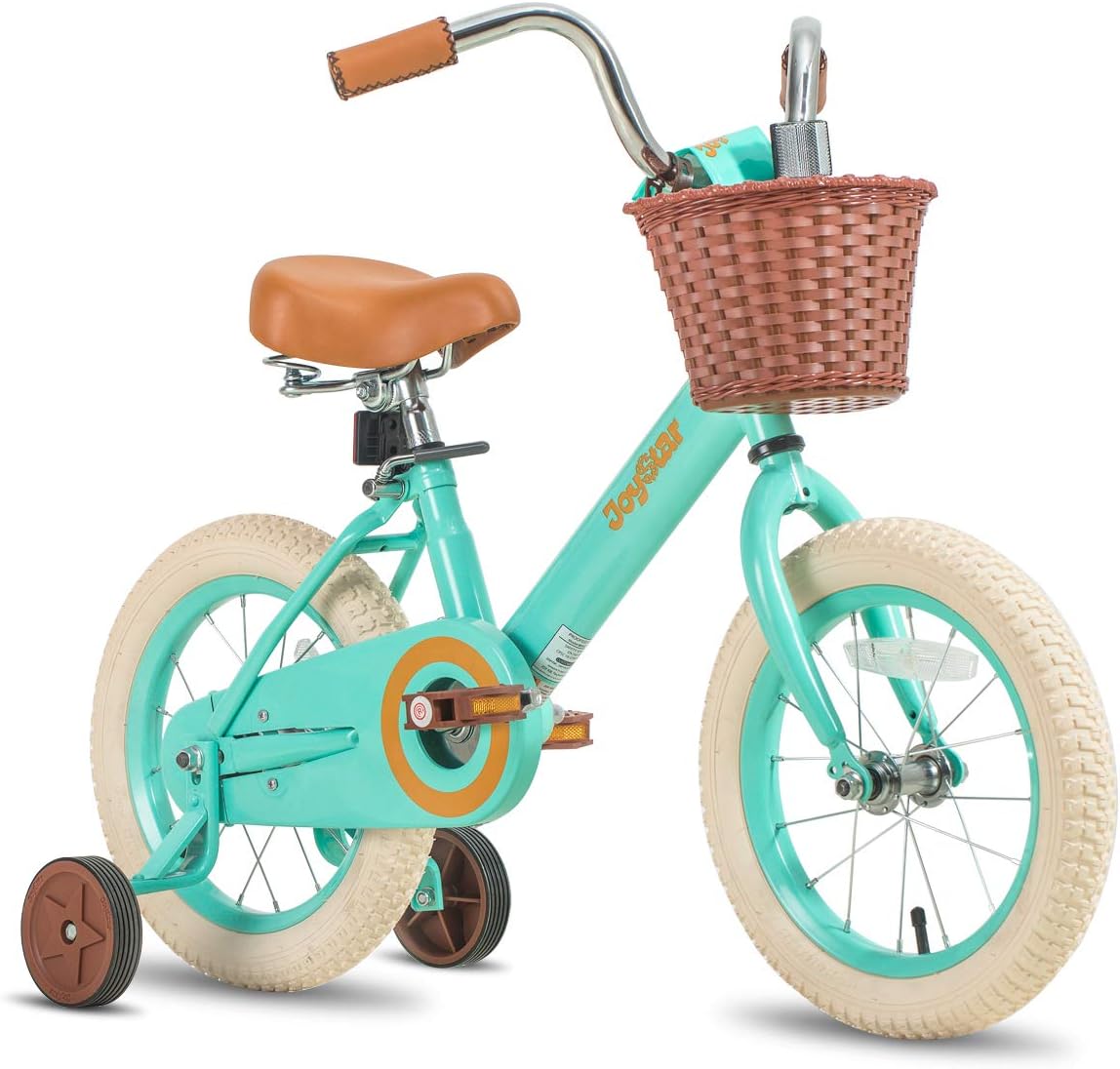 JOYSTAR Vintage Kids Bike with Training Wheels & Basket, 12 14 16 Inch Girls Bike for 2-7 Years Old, Toddler Bikes, Multiple Colors