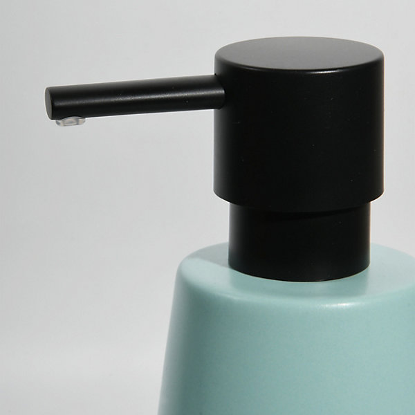 Distributeur de savon en céramique Ø9 x H.24,3 cm, bleu aqua, Spirella Joshua