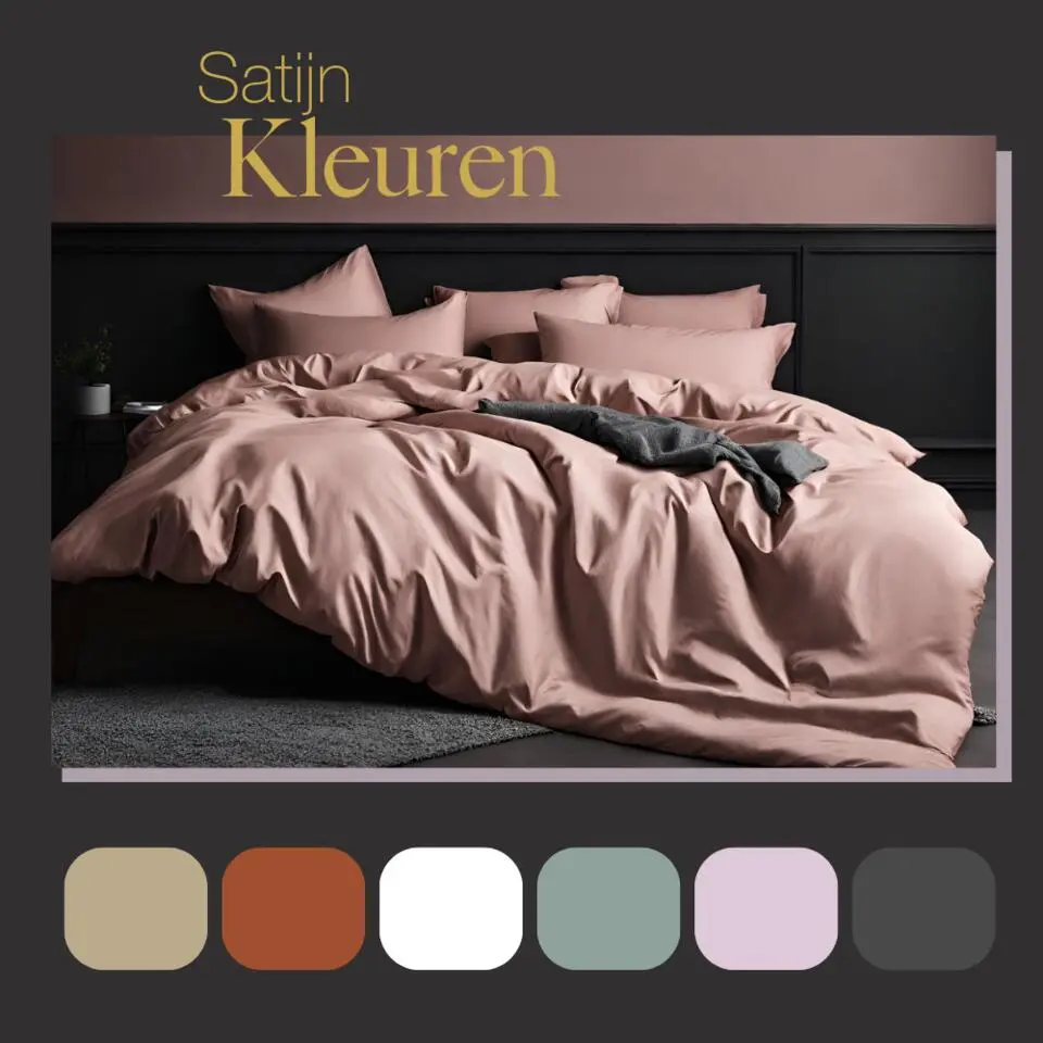 Ten Cate Premium Katoensatijnen Dekbedovertrek 200x200/220 - Blush