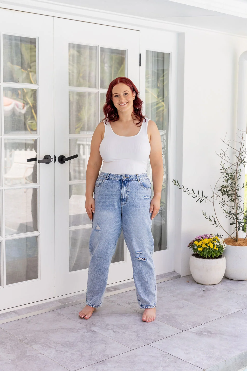 Cerys Jeans in Light Blue Acid Wash