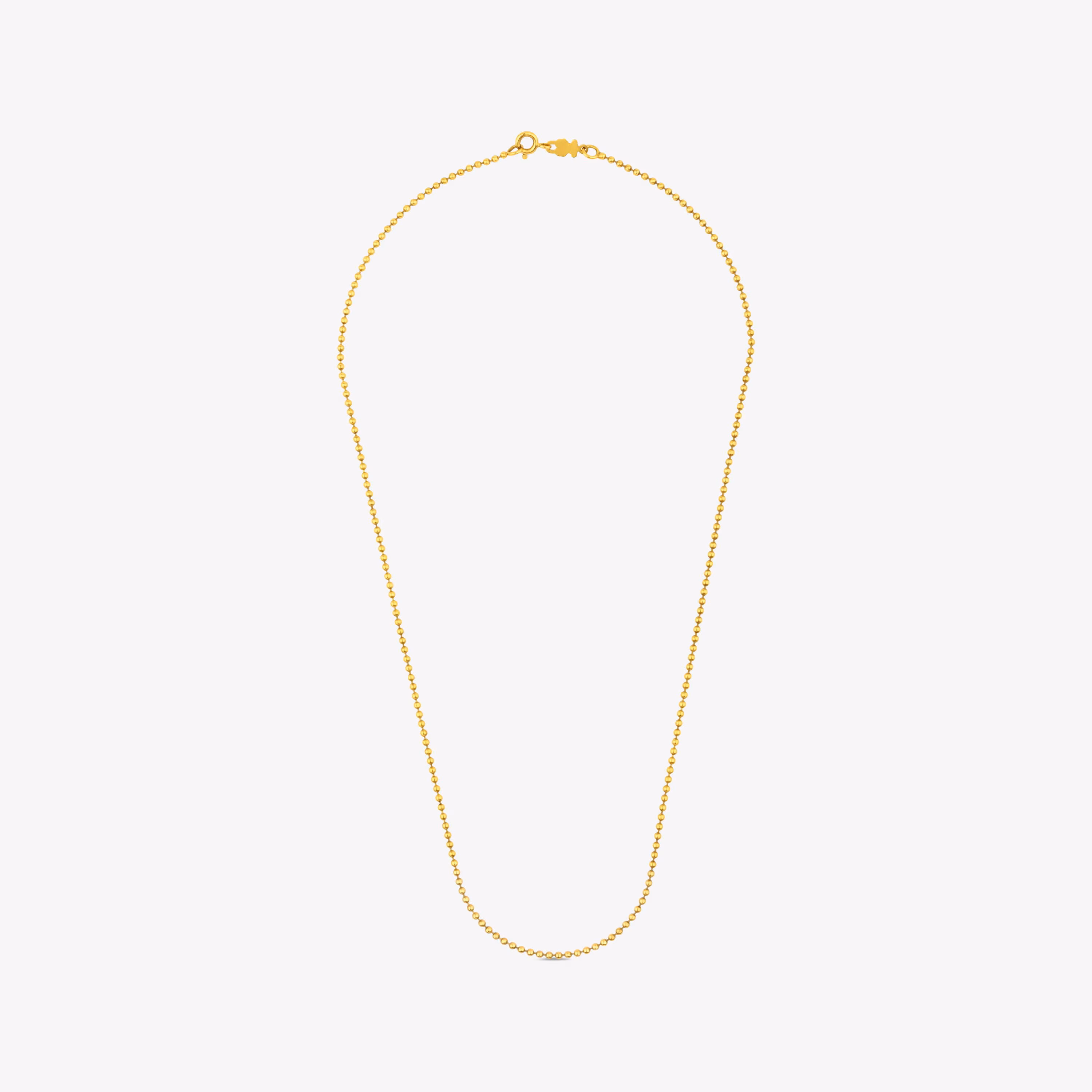 Cadena mediana con baño de oro de 18 kt sobre plata de bolas de 1,8 mm, 50 cm TOUS Chain