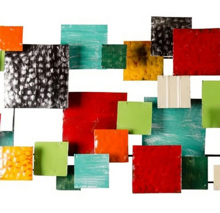 BIG-BEL - Décoration murale en métal, industriel mix 125x45