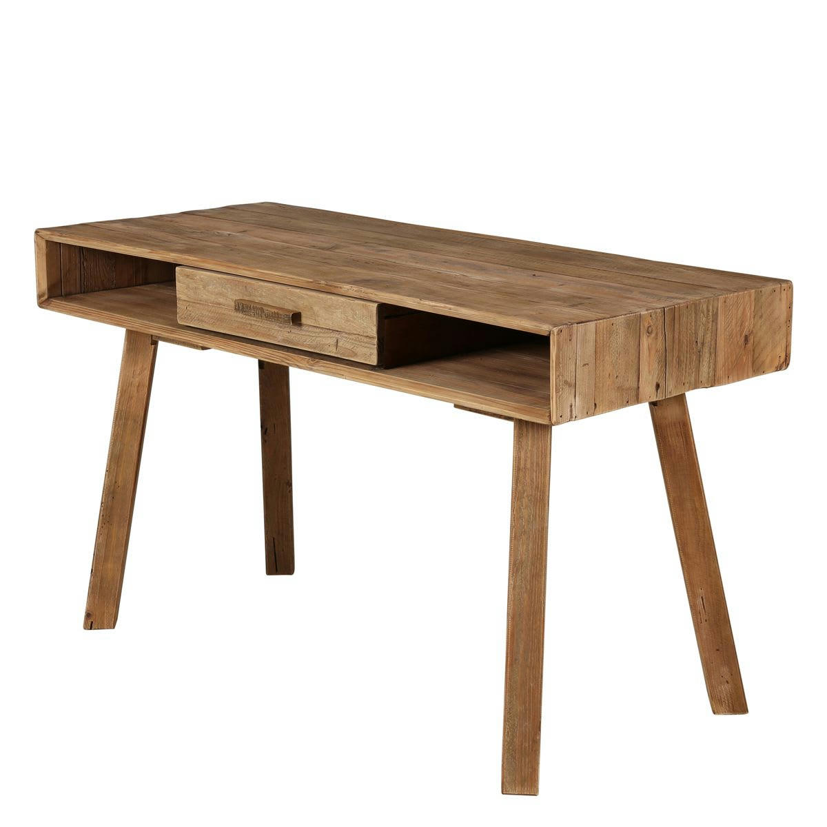 NEBRASKA - Bureau en pin recyclé 1 tiroir