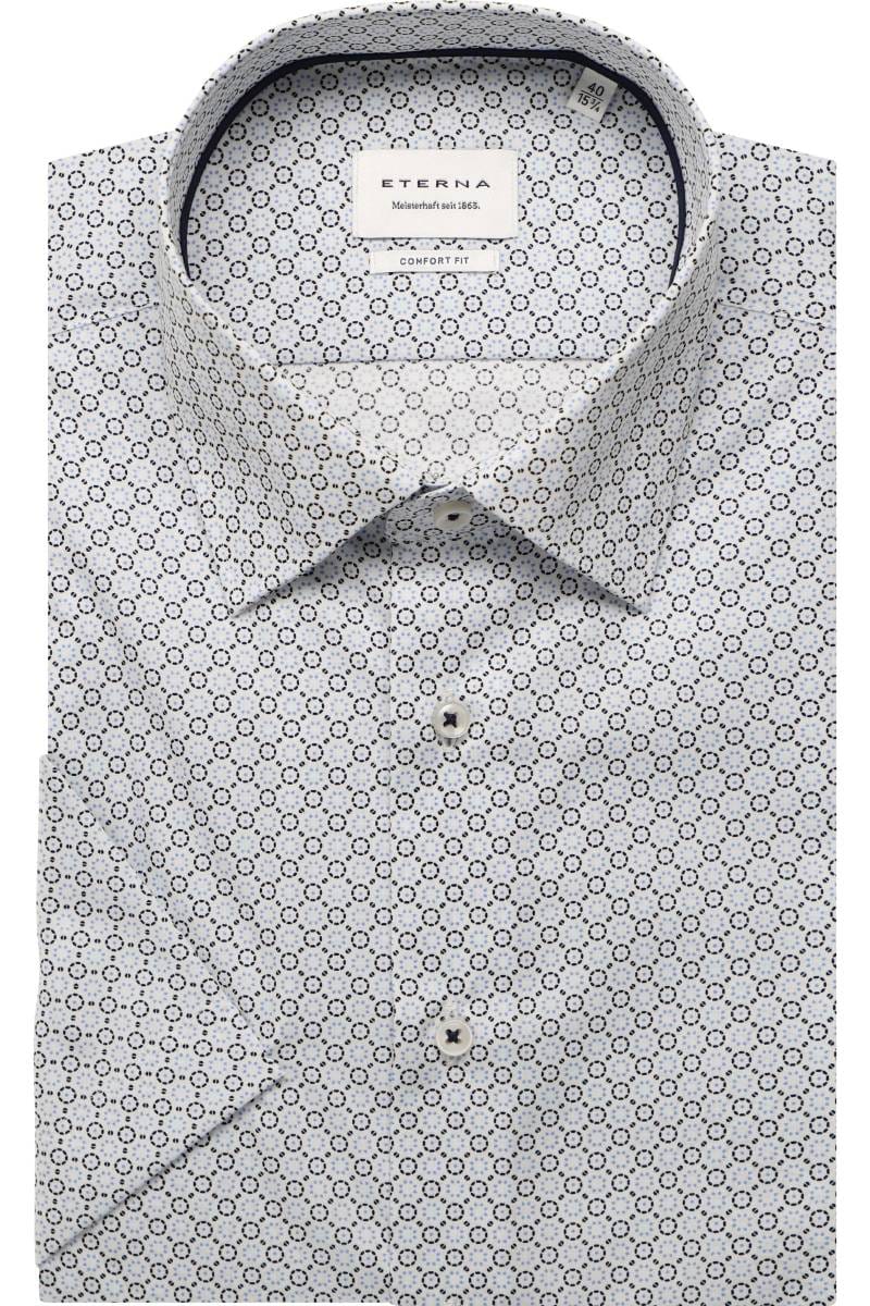 ETERNA Comfort Fit Hemd hellblau, Bedruckt