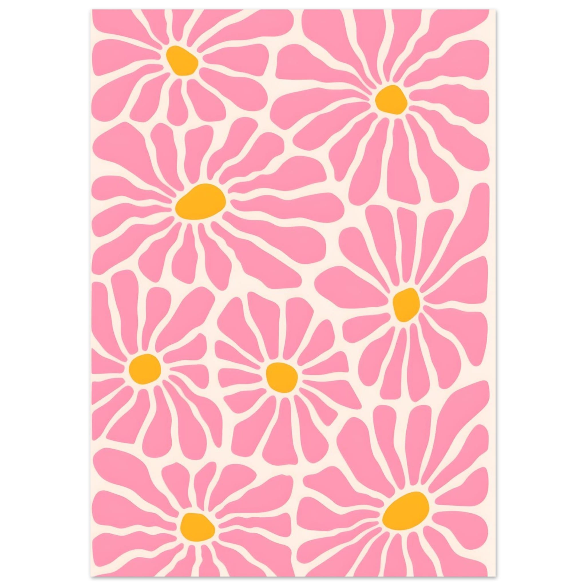 Artfulprints Poster Matisse - Pink flowers  - 50x70 cm - Roze