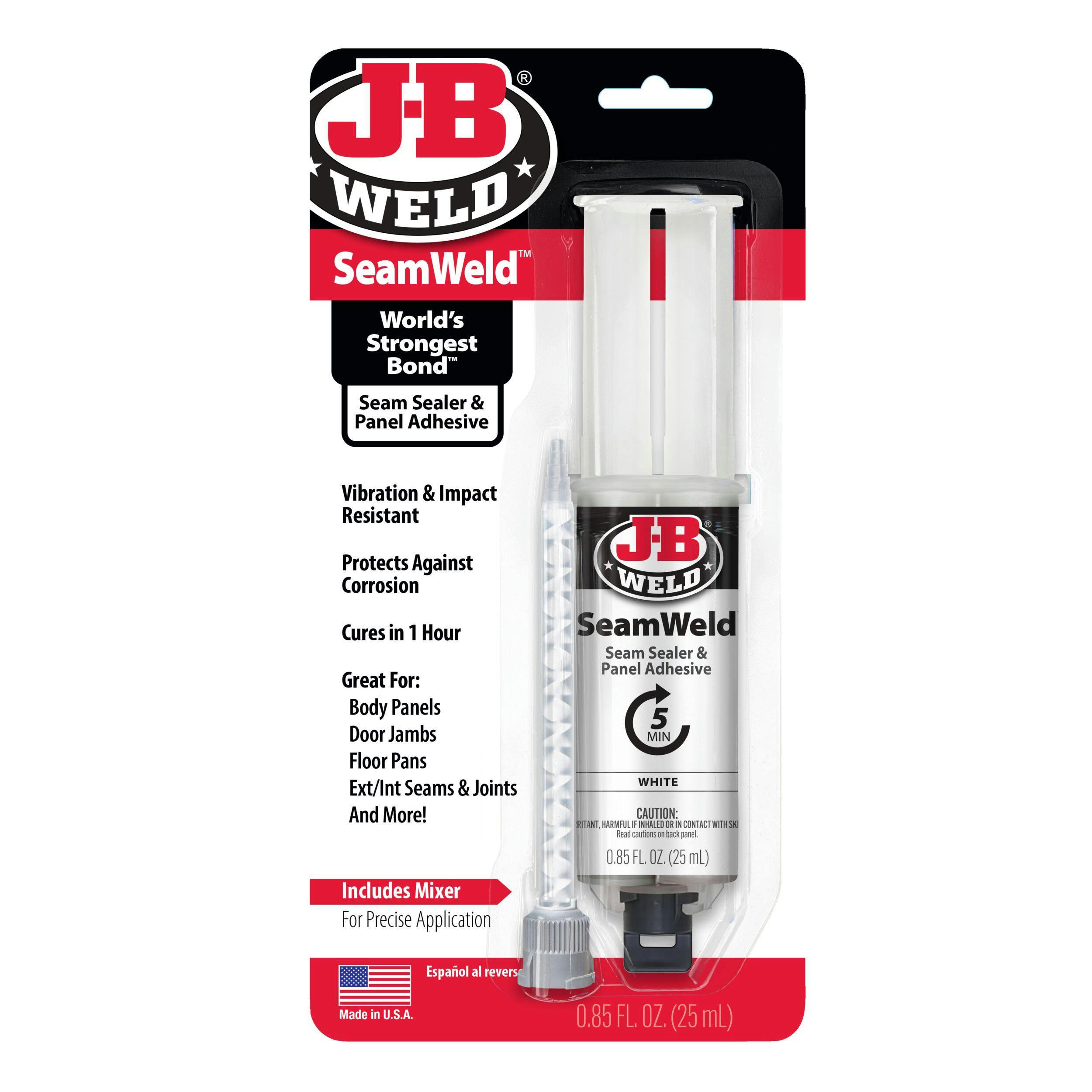 J-B Weld SeamWeld Seam Sealer & Panel Adhesive, White, 25-ml