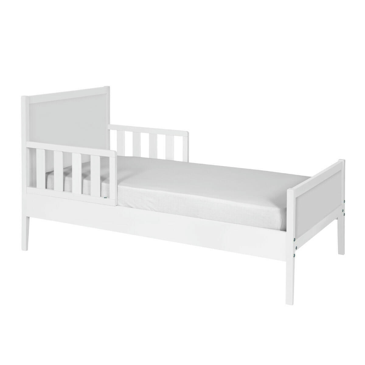 TINA - Lit enfant avec matelas 70x140 cm bois massif blanc