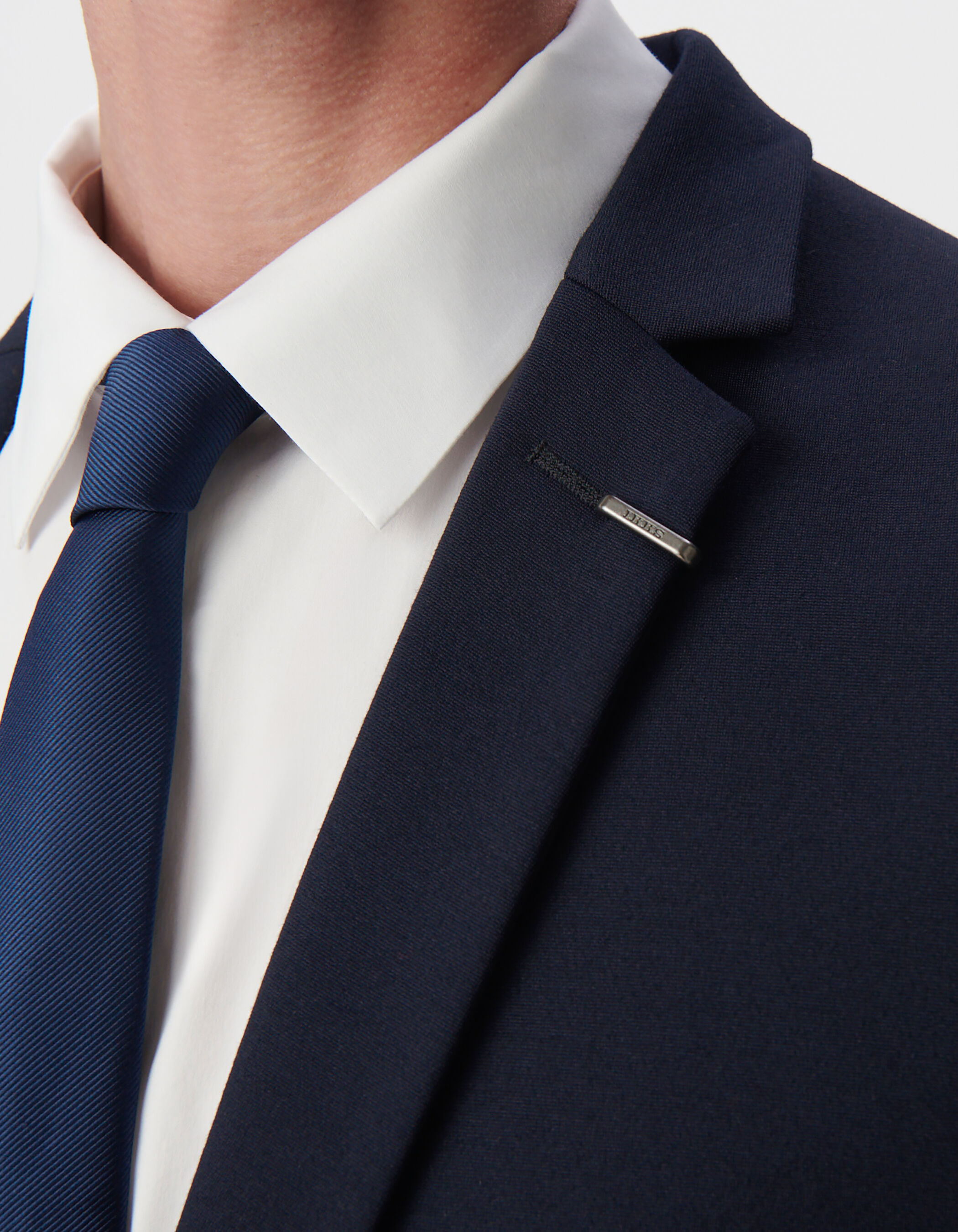 Veste de costume SLIM marine maille Milano Homme