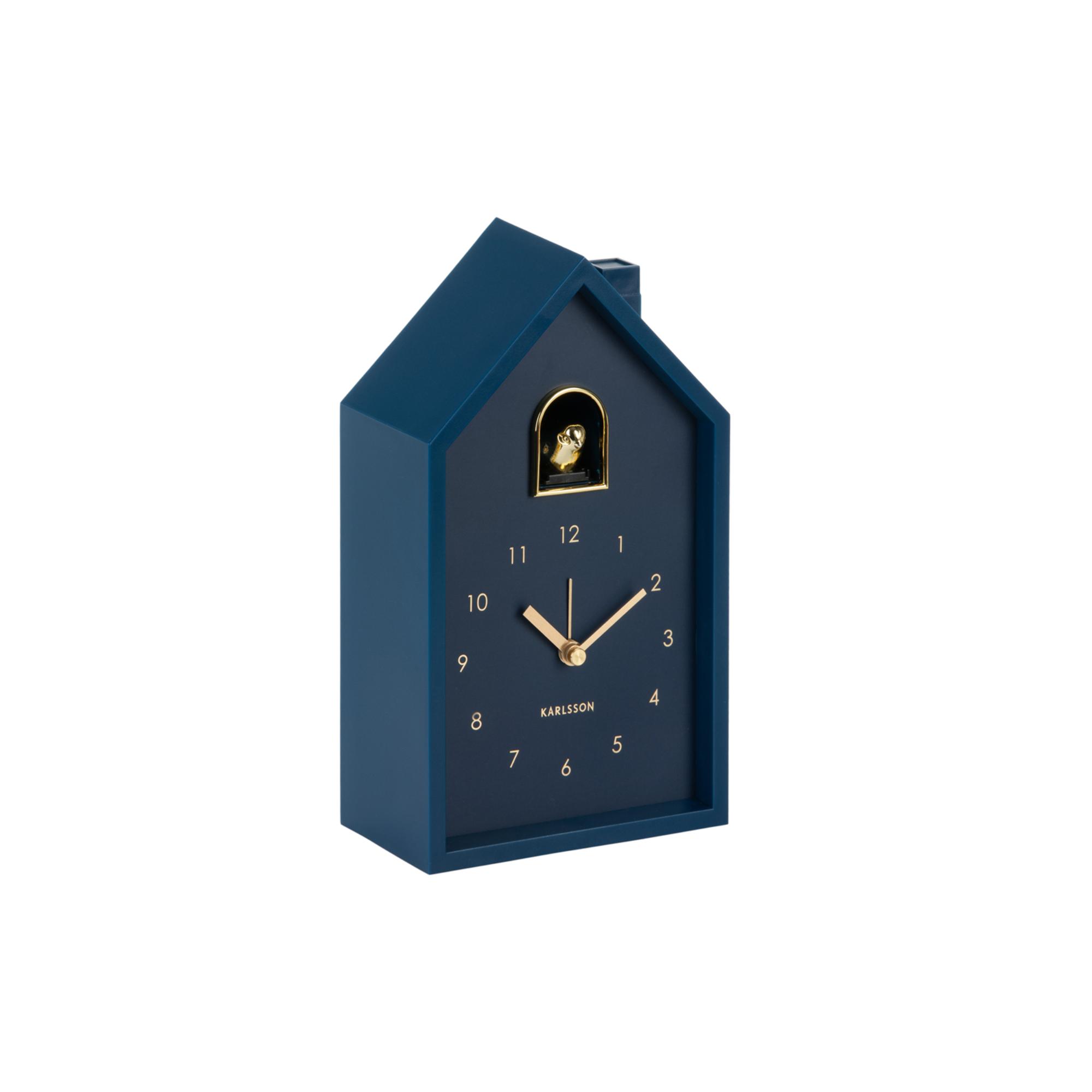 Karlsson wekker Modern Cuckoo Oro - blauw - 15x11.5x20cm