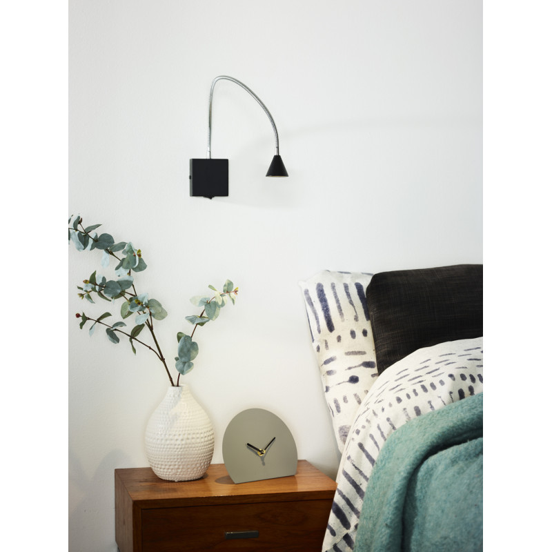 Lampe de chevet murale LED Buddy noire 3 W LUCIDE