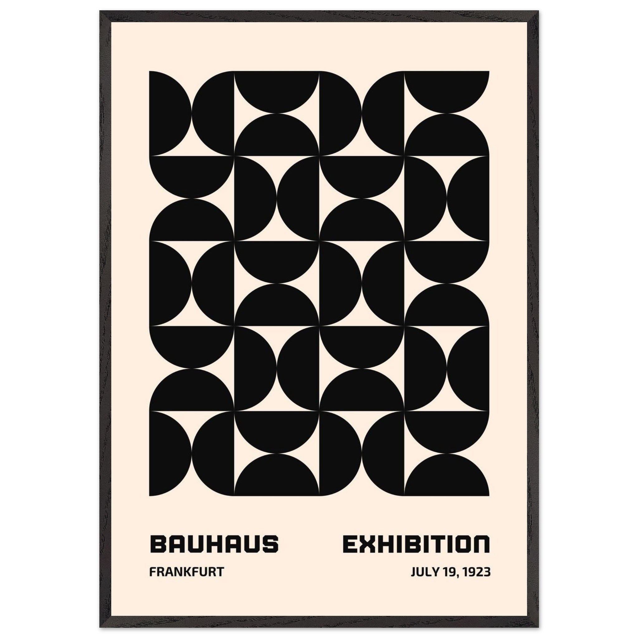 Artfulprints Poster met Lijst Bauhaus - 19 juli 1923 zwart  - 70x100 cm - Zwart / Wit