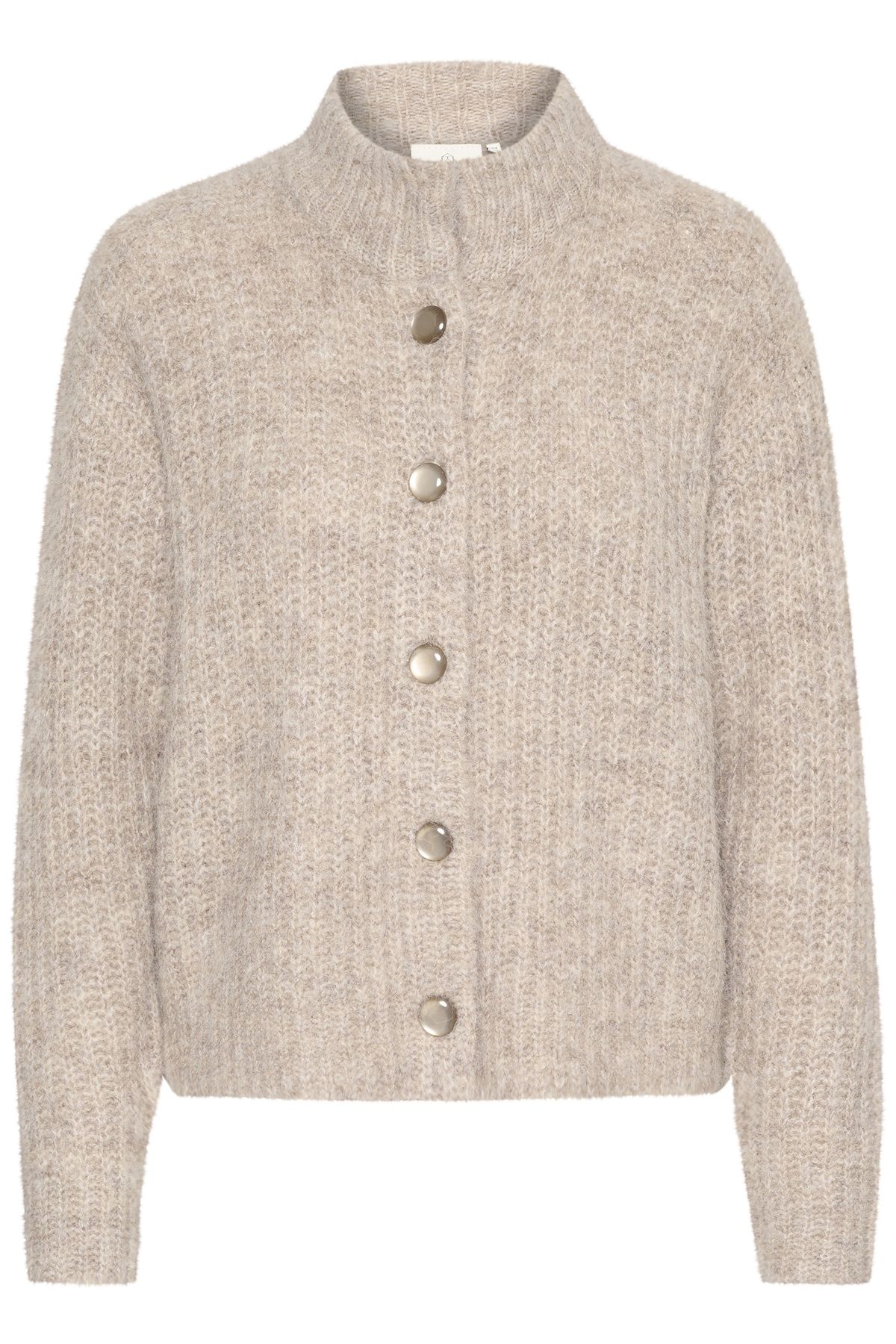 Kaffe KAane Button High Neck Chunky Cardigan