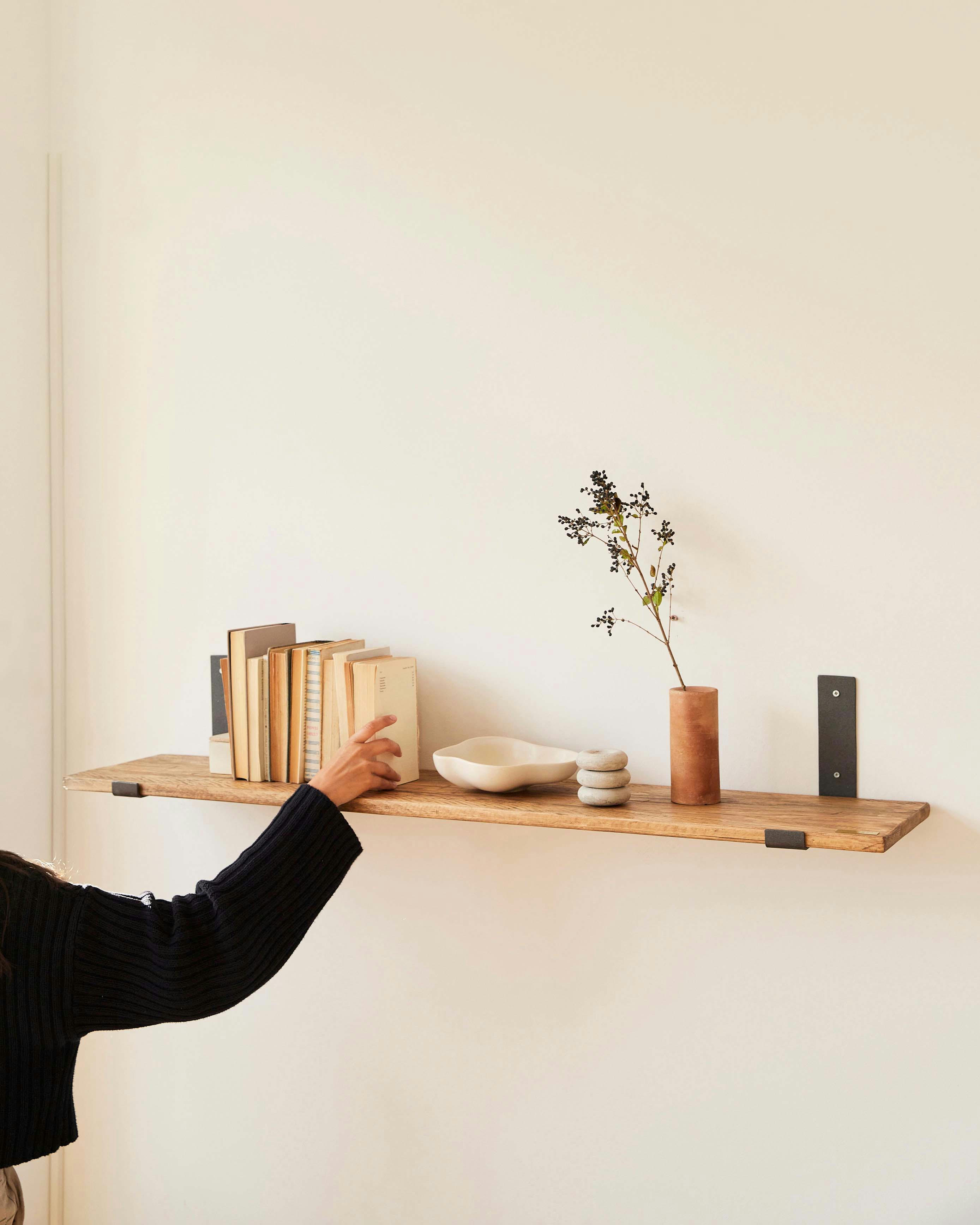 WODO - Etagère murale flottante en bois de couleur naturelle 125 cm