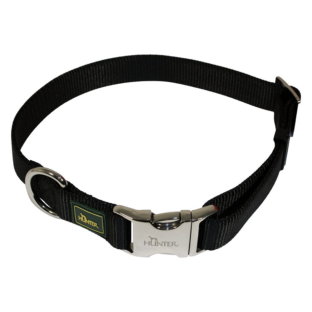 HUNTER Vario Basic Alu-Strong Dog Collar - Black