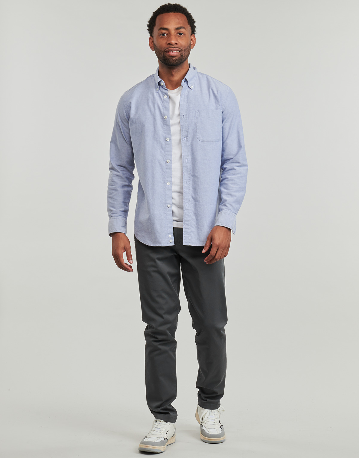 Selected - SLHSLIM-NEW MILES 175 FLEX CHINO - Grey