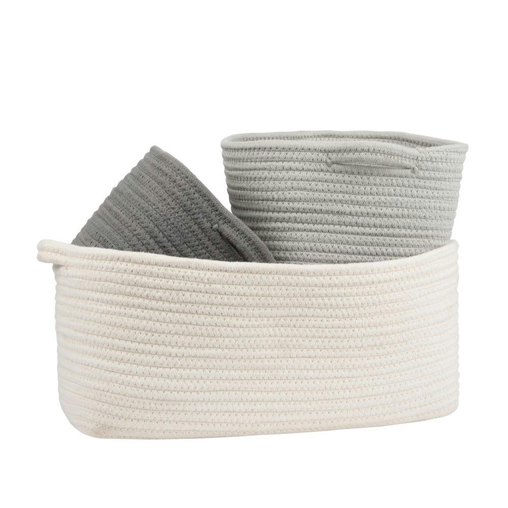 - Paniers en coton tricolore (x3)