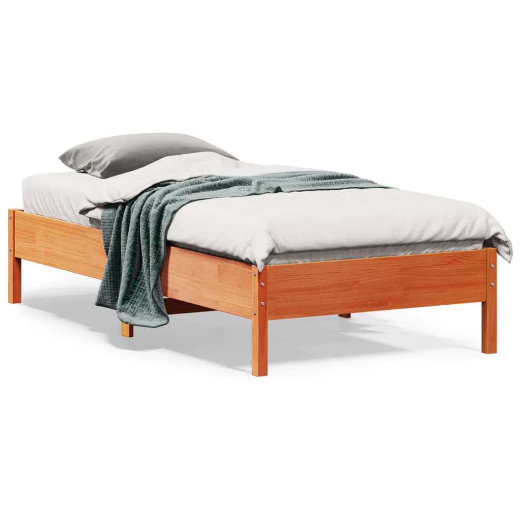 Łóżko Drewniane Rama Łóżka Sofa Brązowe Do Sypialni Pokoju 75x190 cm