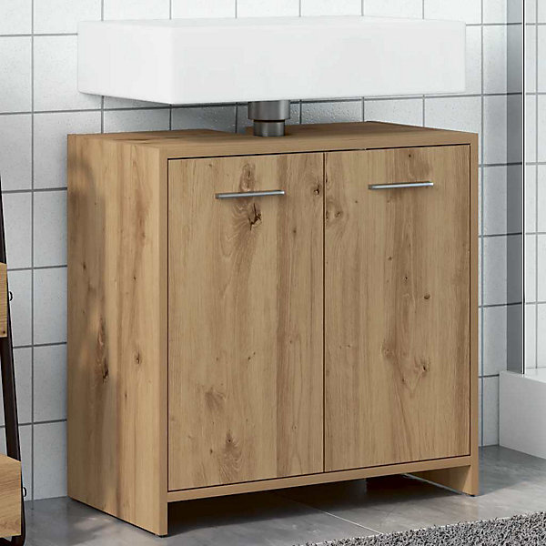 Armoire lavabo de salle de bain chêne artisanal 60x33x60 cm vidaXL