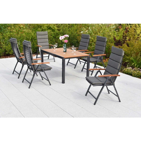Gartenmöbel-Diningset »Tinos«, 7 tlg., 6 Sitzplätze, Aluminium