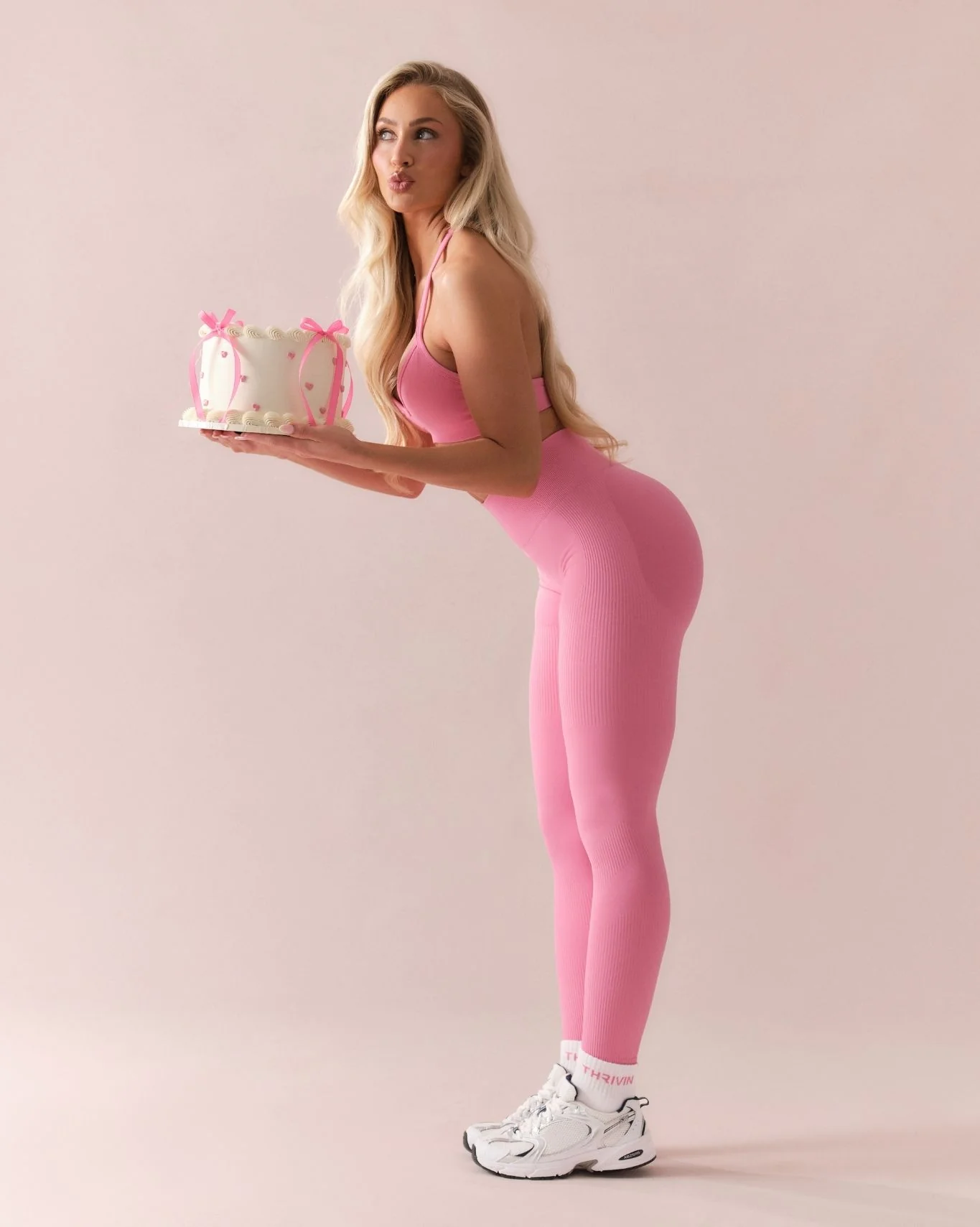 Elevate™ Sculpting High Waist Scrunch Leggings | Bubble Pink