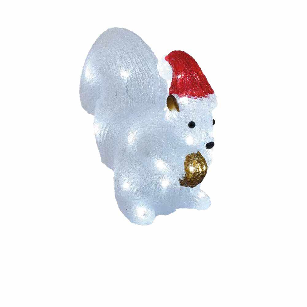 écureuil de No&euml;l lumineux Solaire 30LED blanc froid