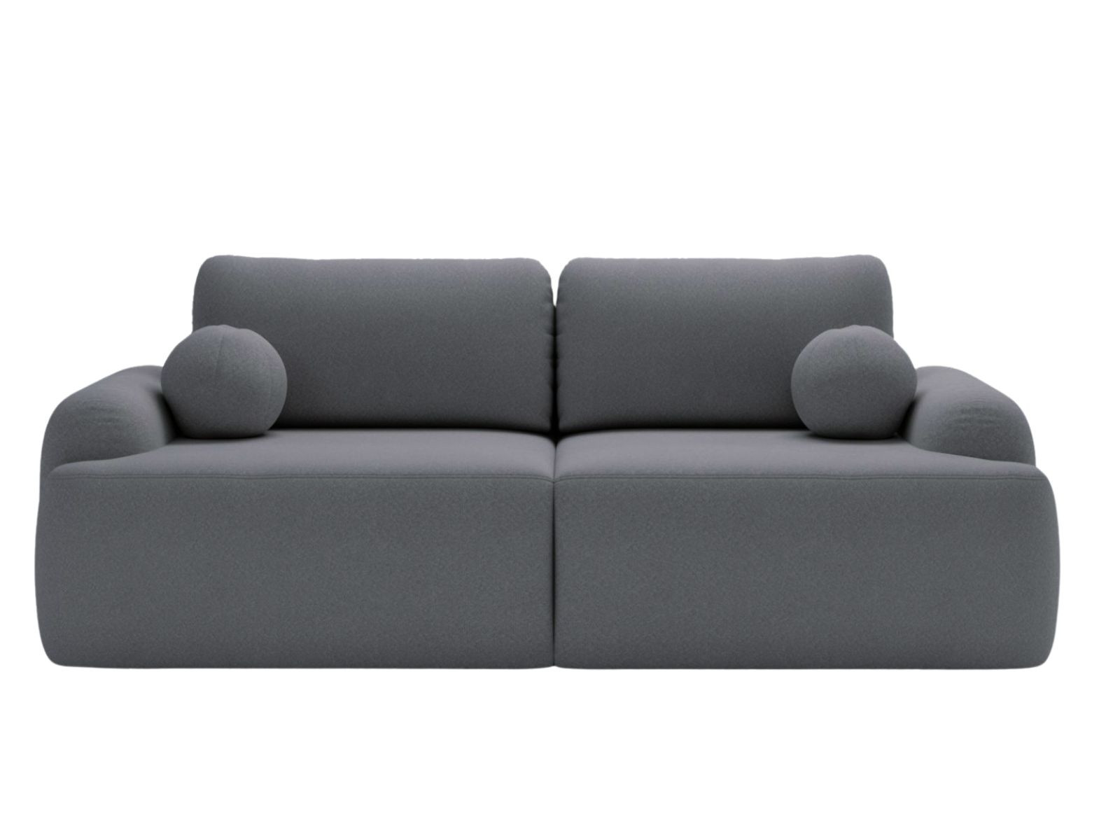 Elegancka grafitowa sofa w stylu loftowym boucle OLIO
