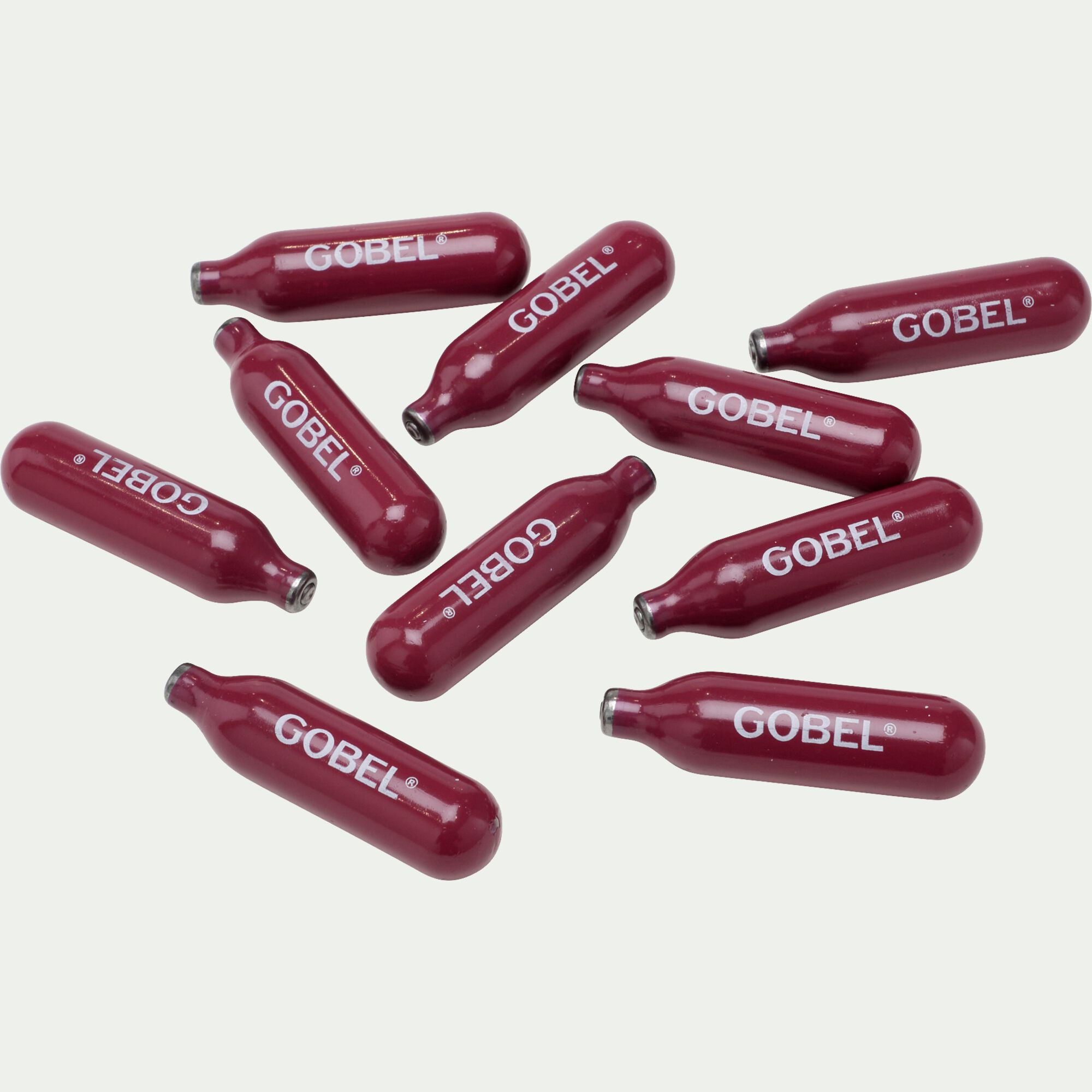 GOBEL - Lot de 10 cartouches de gaz pour siphon - rouge