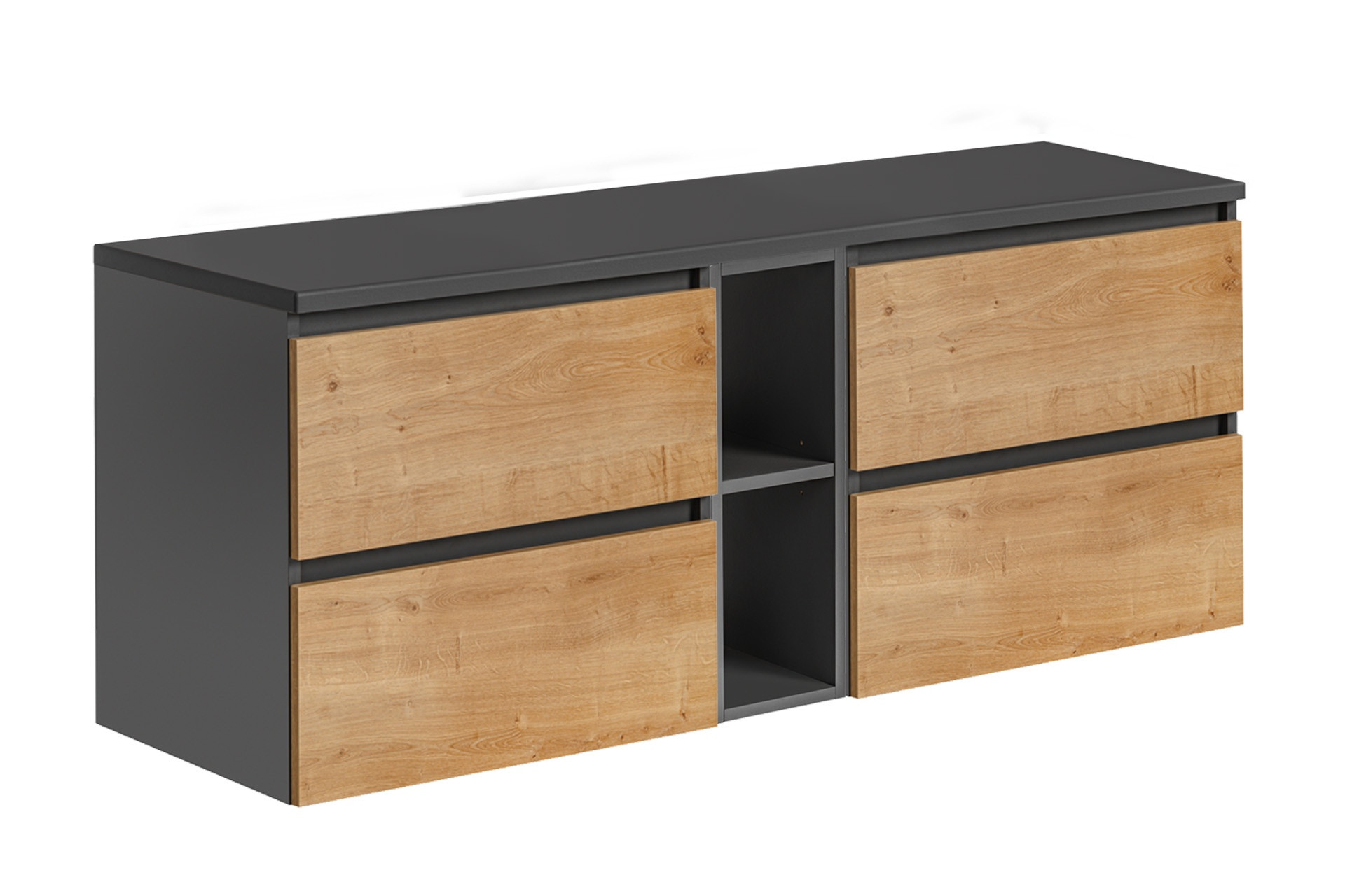 Szafka pod Umywalkę Monako Grey Oak 140cm z Blatem