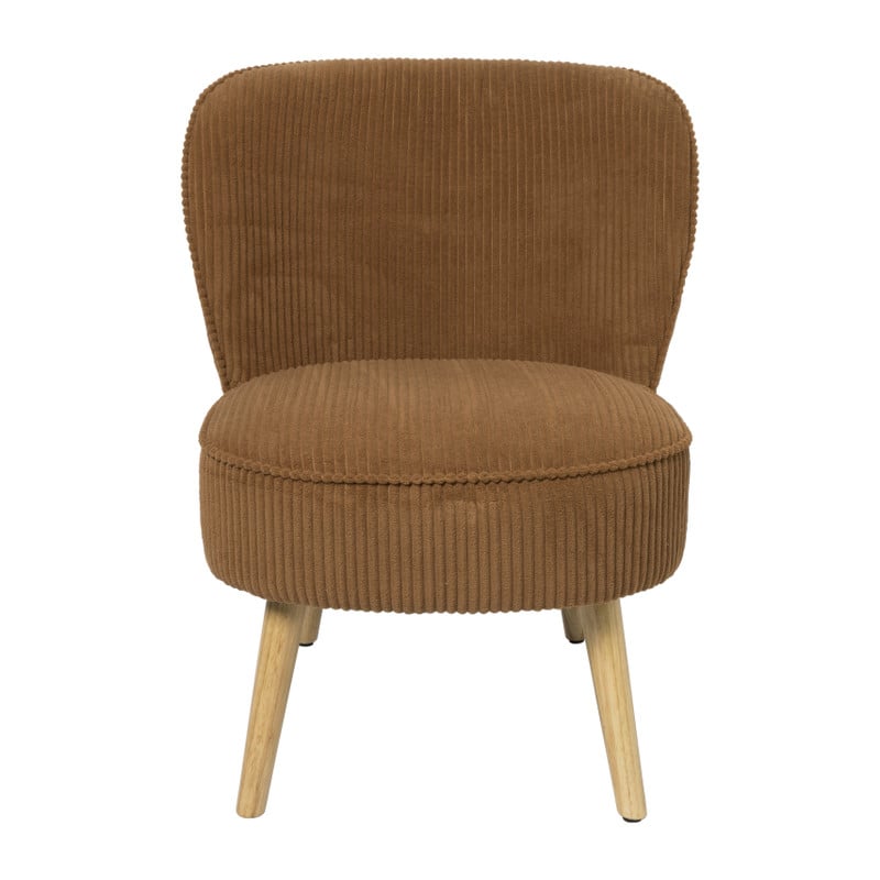 Fauteuil Didi corduroy - bruin - 77x60x69 cm