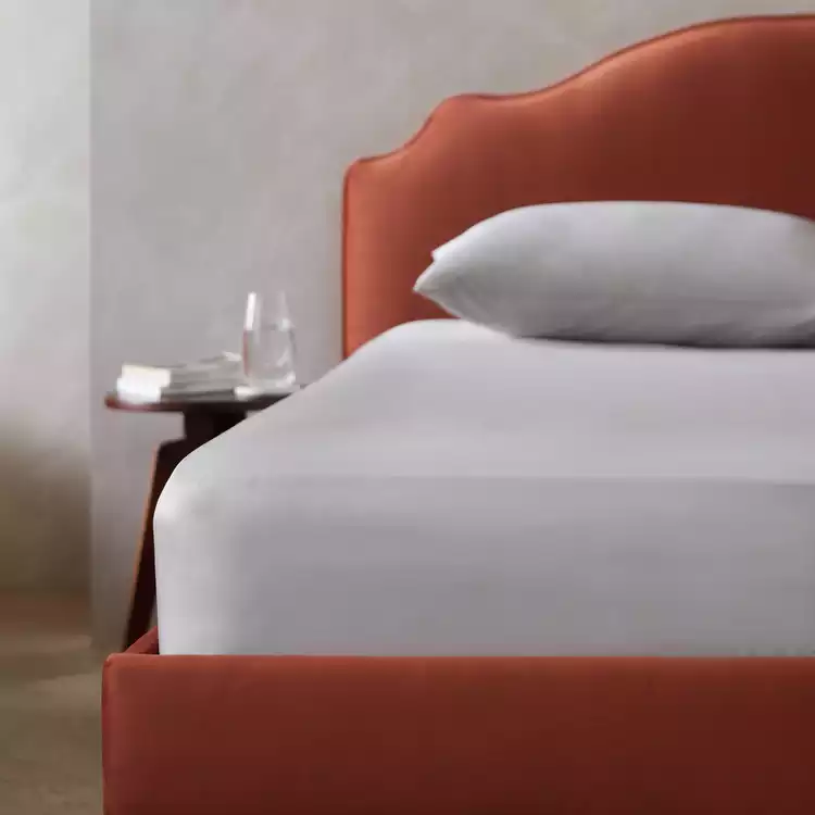 Habitat Egyptian Cotton 400TC Grey Fitted Sheet - Single