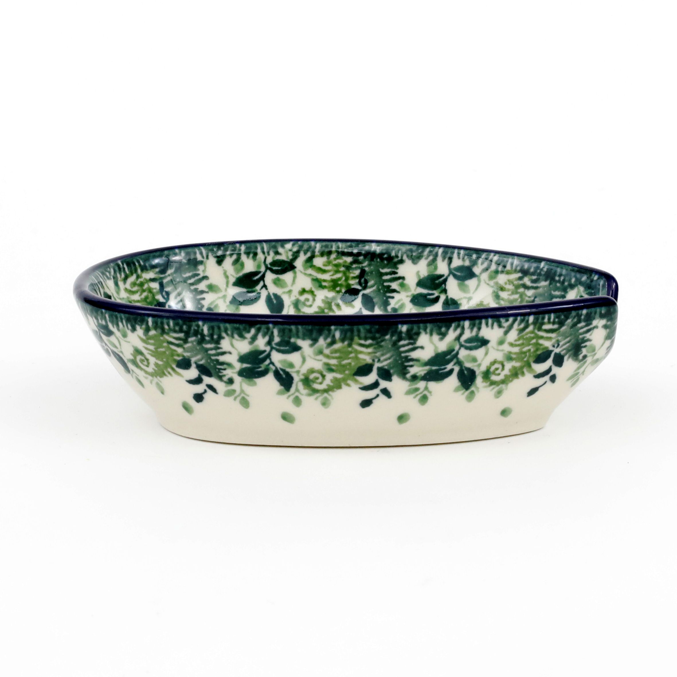 Podstawka pod łyżkę 381 12/8,5cm  2206X Zielone paprocie