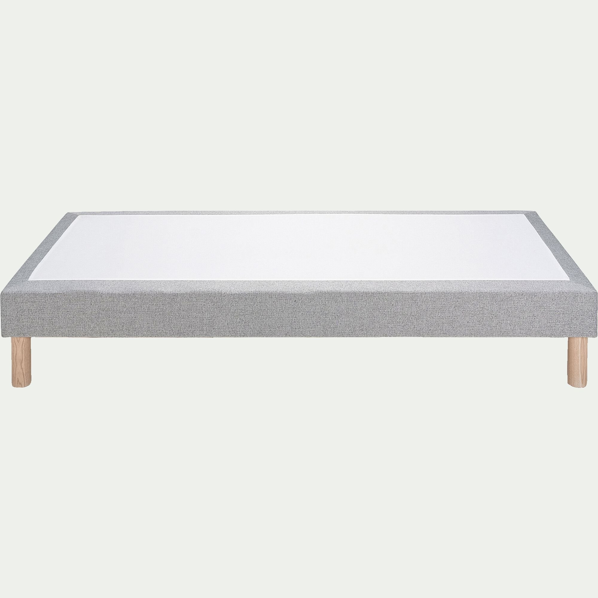 REDON - Sommier tapissier 80x200cm - gris clair
