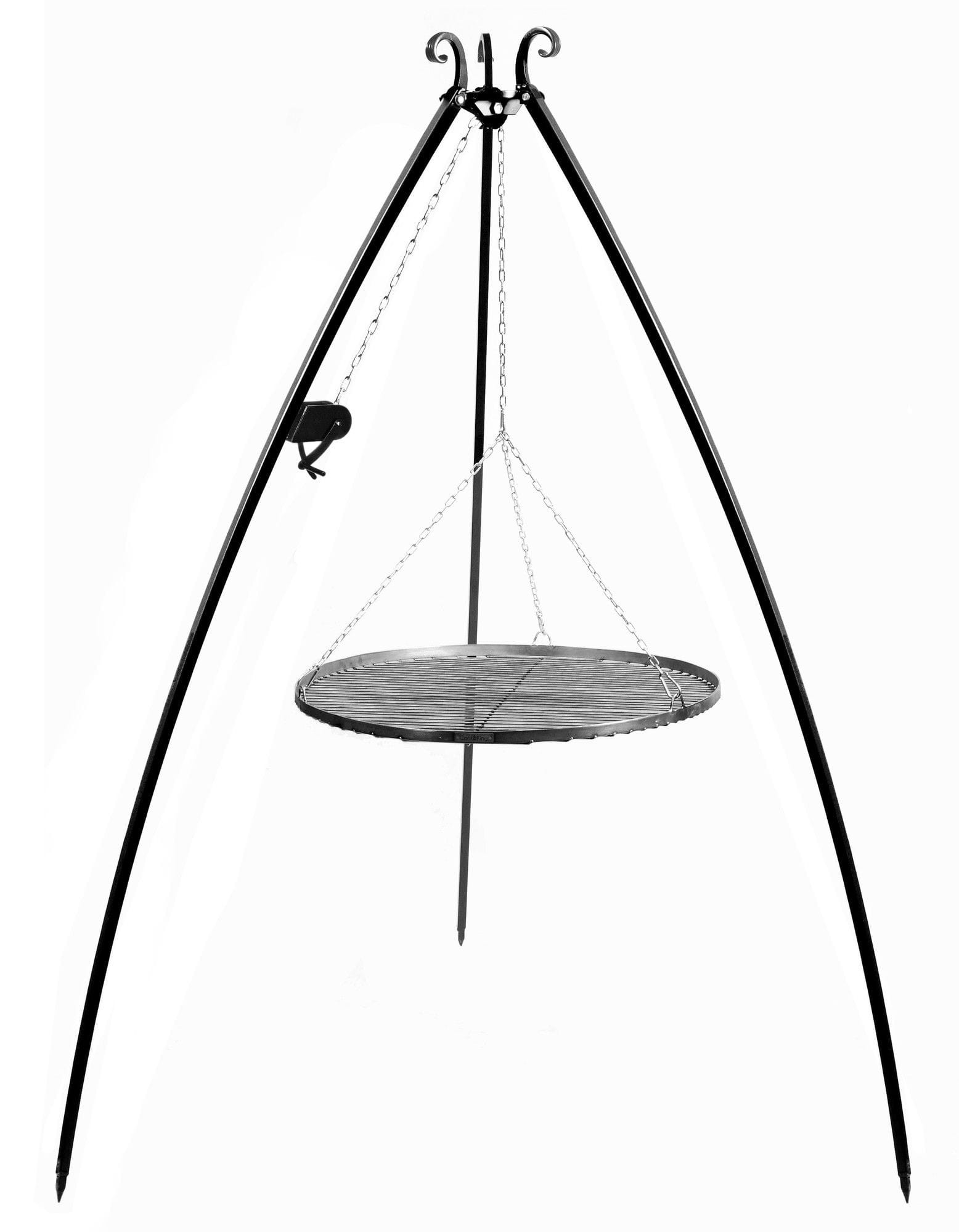 Grill na trójnogu z kołowrotkiem 200 cm, LARGO, ruszt, 50 cm | TYLETEGOTU